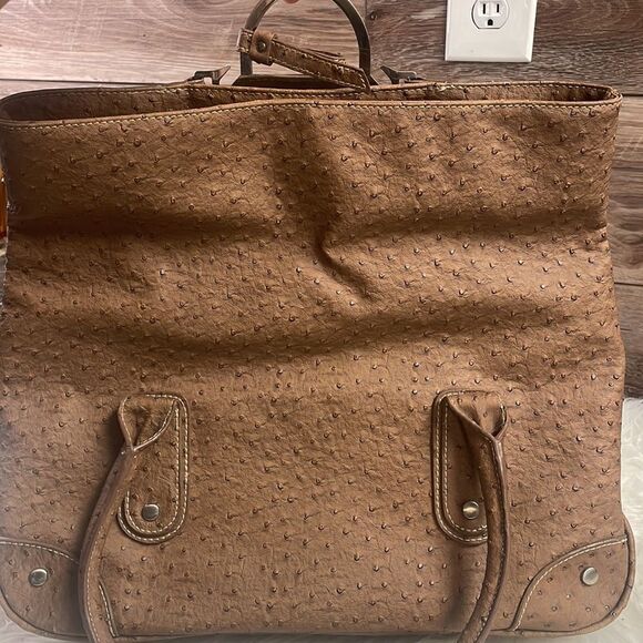 No Brand Large Satchel Purse, Chocolate Brown - Picture 3 of 13